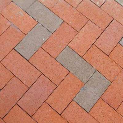 Red clay pavers size for outside road