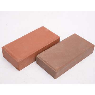 Different types of paving bricks used in garden construction and road